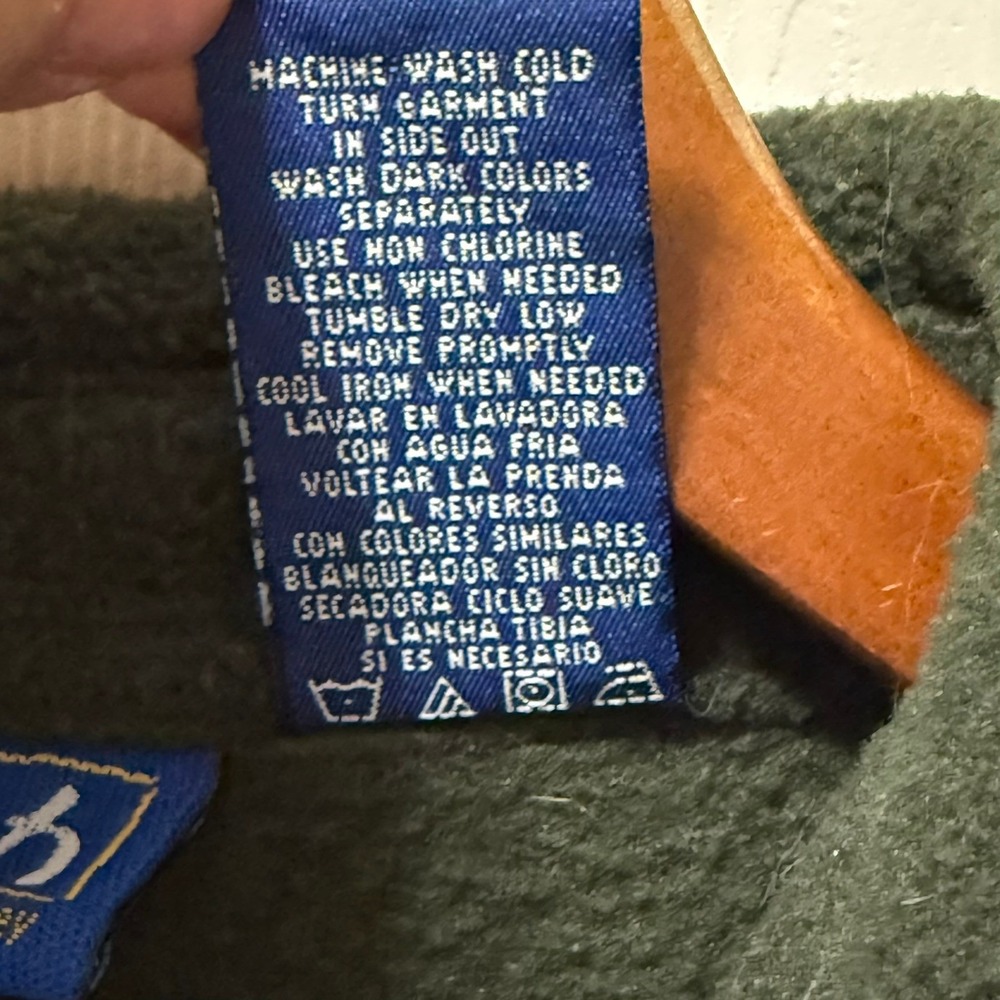 VTG 90s Disney Store Tigger Fleece L Shacket Shirt Jacket Green Embroidered Fall - Picture 6 of 11